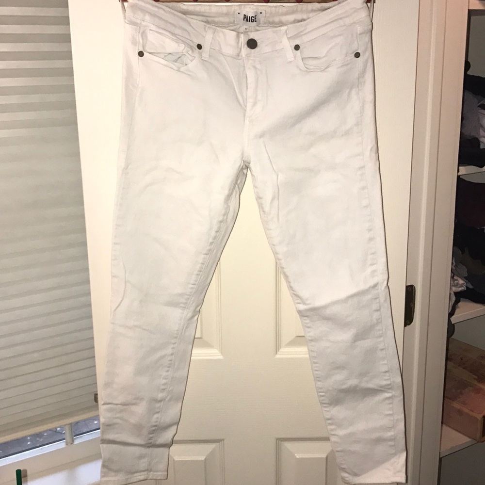 White Paige ankle jeans